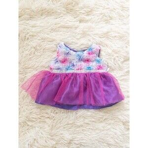 Build a Bear workshop pink and purple floral princess dress